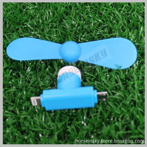 Cell Phone Fan Fan with Custom Logo OEM Super USB Mini Fan Flexible T-Type 2 in 1 Phone Fan